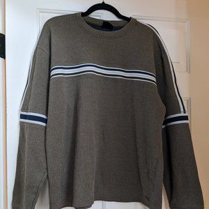 90s Knit Striped Pullover Sweatshirt